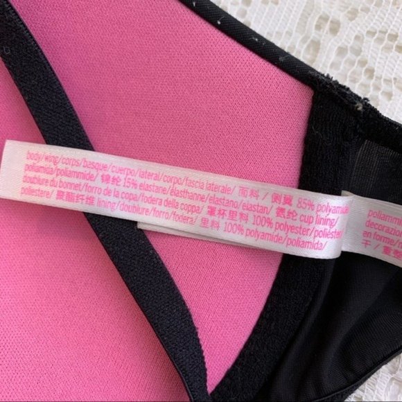 [SOLD] PINK Victoria’s Secret Black Front Clasp Bra - Picture 6 of 6